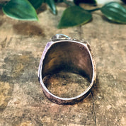 Vintage Ring, Silver Ring, Turquoise Jewelry, Coral Ring, Vintage Jewelry, Unique Ring, Large Ring, Red and Blue, Statement Ring, 925 Ring