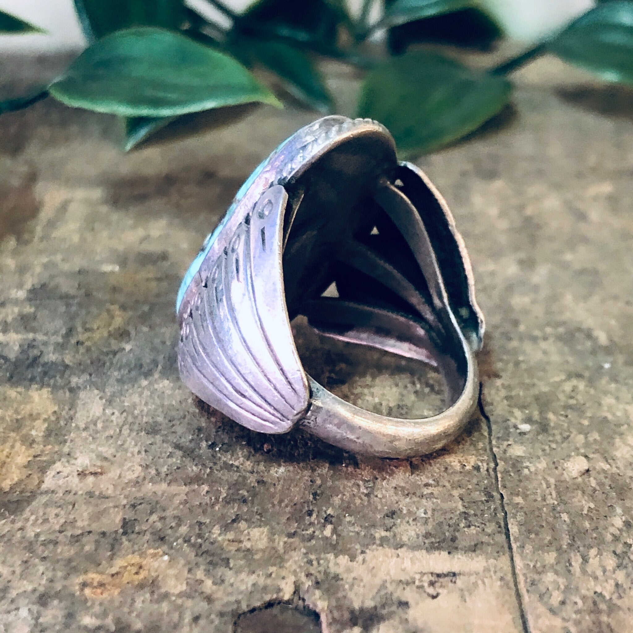 Vintage Ring, Turquoise Ring, Statement Ring, Vintage Jewelry, Turquoise Jewelry, Large Ring, Boho Style, Bohemian Jewelry, Blue Turquoise,