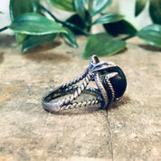 Vintage Ring, Silver Ring, Blue Stone, Blue and Silver, Unique Jewelry, Vintage Jewelry, Statement Ring, Blue Jewelry, Promise Ring, 925