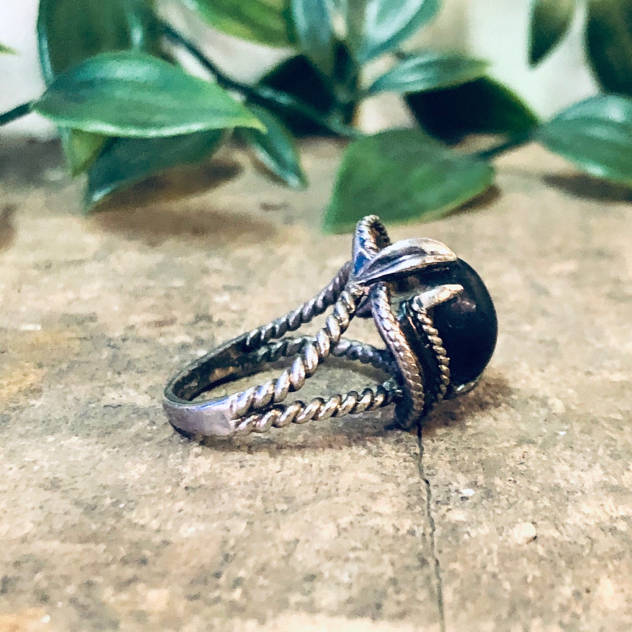 Vintage Ring, Silver Ring, Blue Stone, Blue and Silver, Unique Jewelry, Vintage Jewelry, Statement Ring, Blue Jewelry, Promise Ring, 925