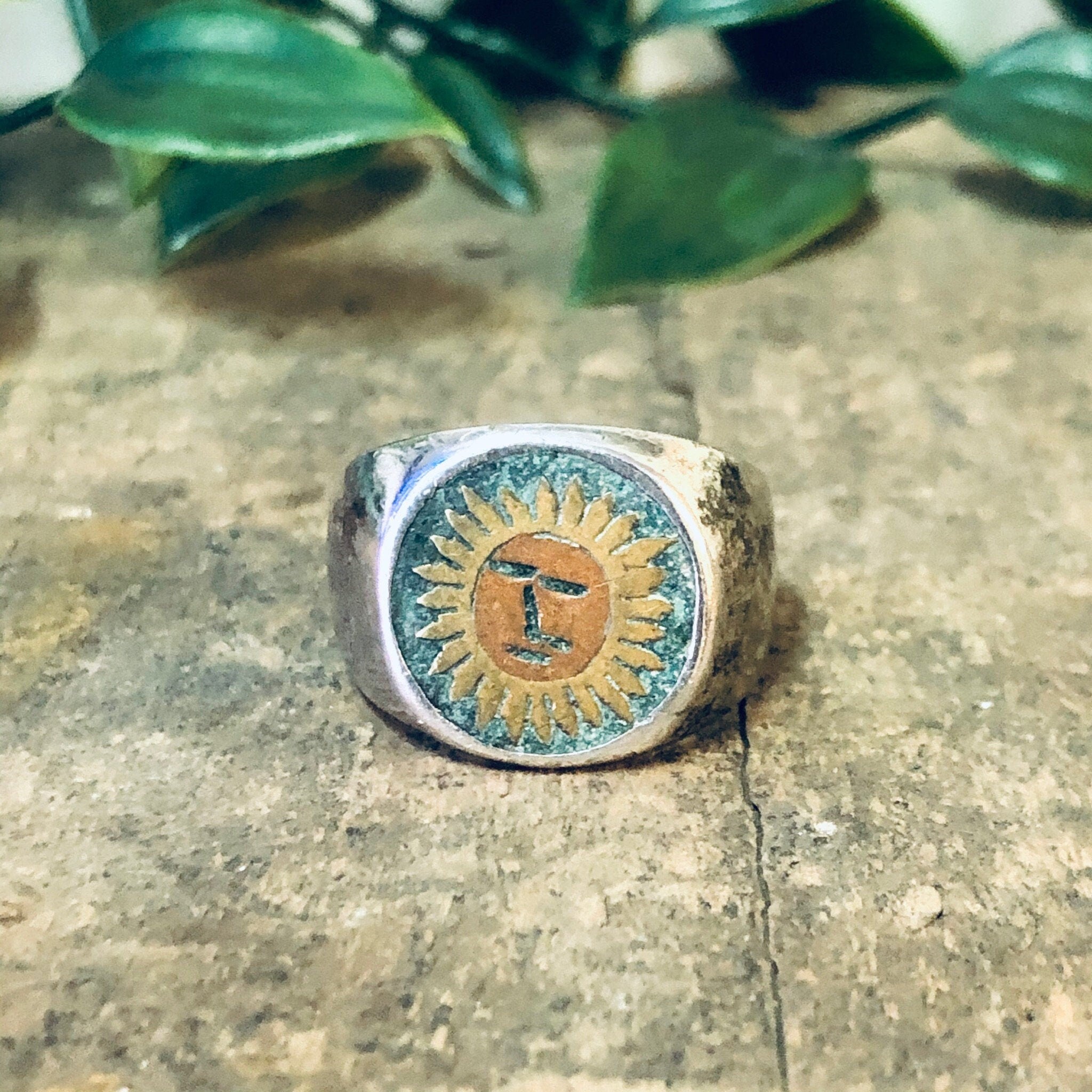 Vintage Ring, Silver Ring, Sun Ring, Sun Face Ring, Sun Jewelry, Vintage Jewelry, Unique Ring, Large Ring, Statement Jewelry, 925 Ring, Sun