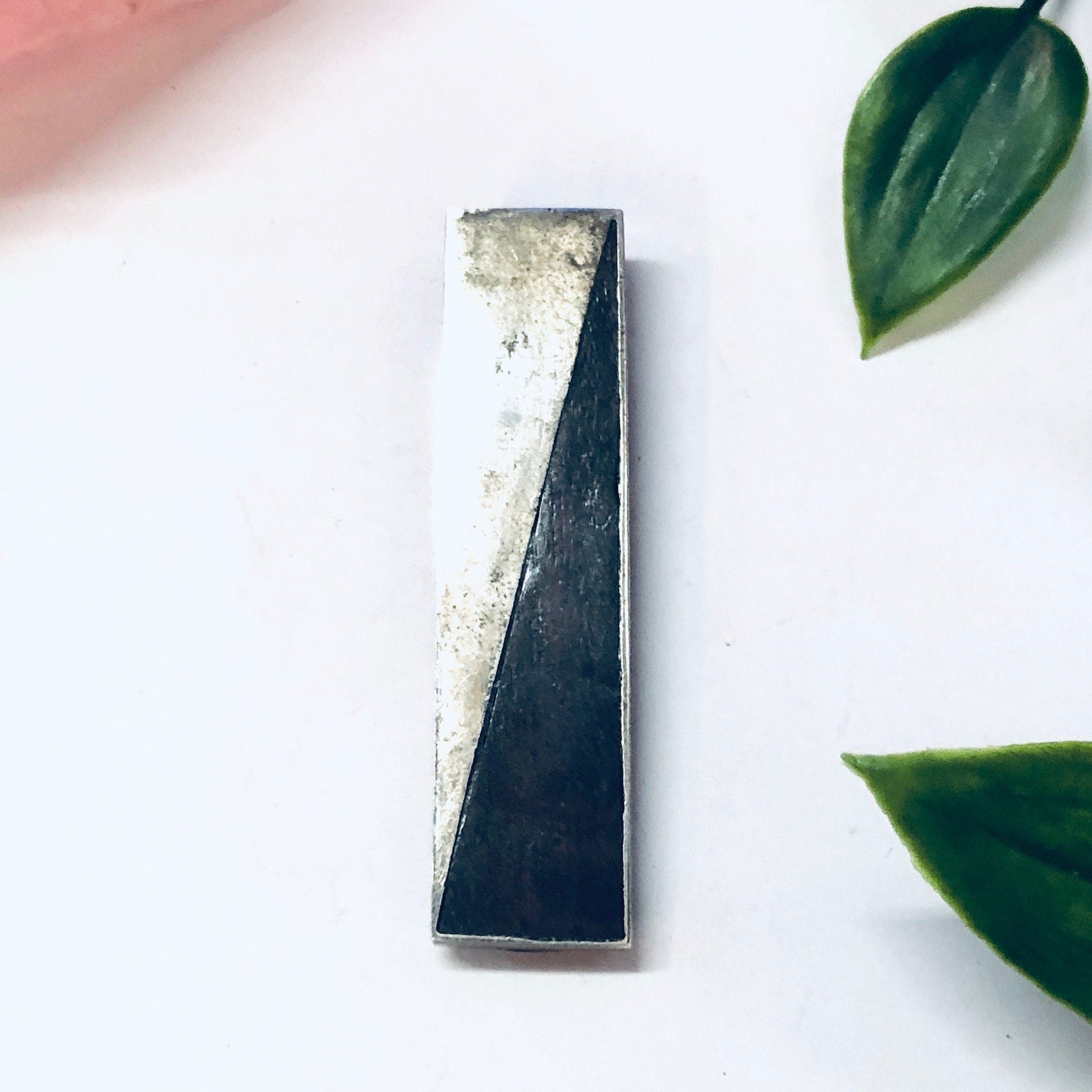 Vintage Money Clip, Silver money Clip, Wooden Money Clip, Inlay Wood, Money Holder, Money Clip, Vintage Clip, Sterling Silver Clip, 925