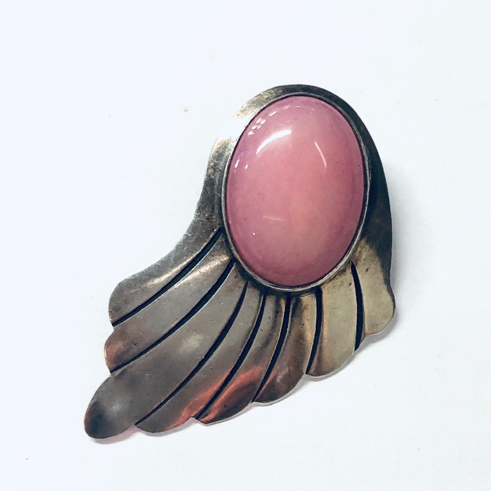 Vintage Earrings, Navajo Earrings, Nakai Earrings, Silver Earrings, Pink Earrings, Pink Stone, Vintage Jewelry, Silver and Pink, Pierced Ear