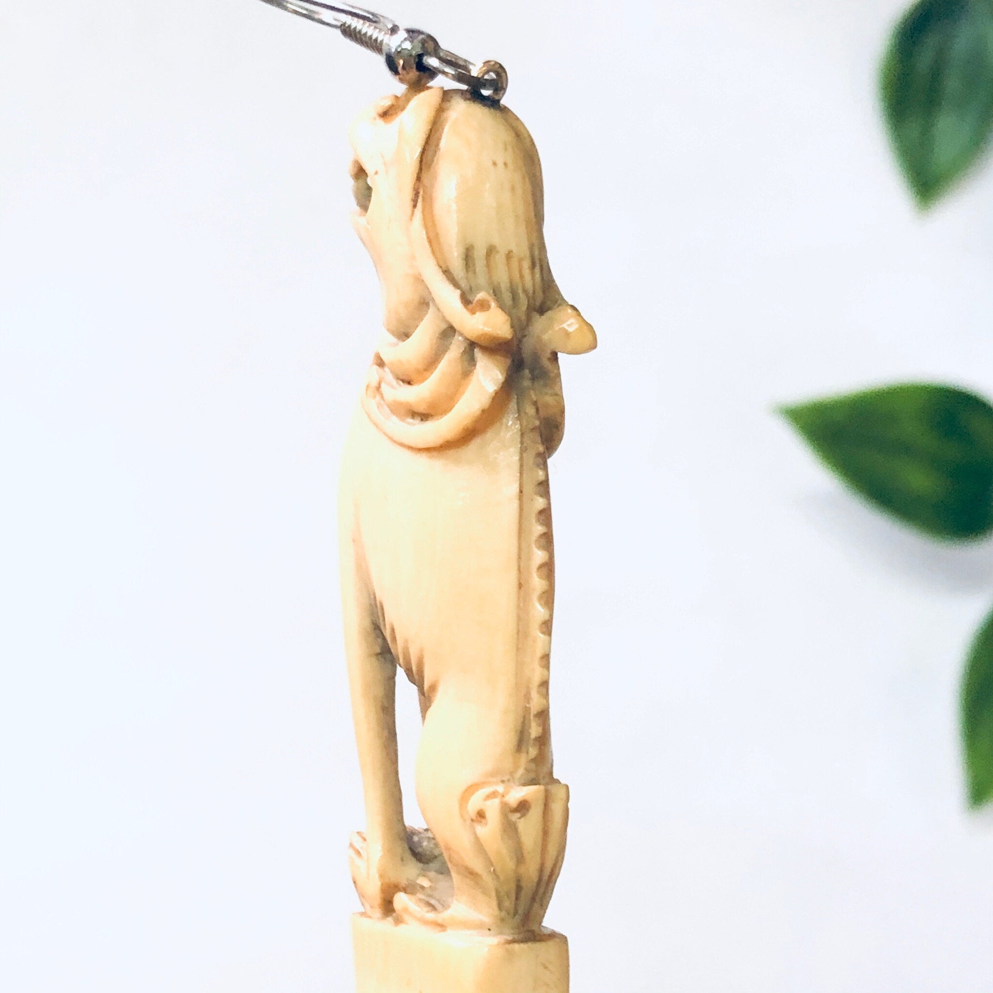 Antique Foo Dog Earrings, Antique Earrings, Vintage Earrings, Dangle Earrings, Foo Dogs, Claw Earrings, Unique Jewelry, Vintage Jewelry, Dog