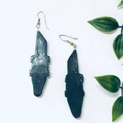 Vintage Earrings, Crocodile Earrings, Unique Jewelry, Animal Jewelry, Green Crocodile, Vintage Jewelry, Dangle Earrings, Pierced Ears, Green