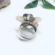 Vintage Paola Valentino Ring, Large Flower Ring, Silver Flower Jewelry, Vintage Silver Ring, Floral Jewelry