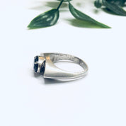 Vintage Silver Ring With Purple Gemstone, Unique Silver Ring, Purple Gemstone Jewelry, Minimalist Style Ring