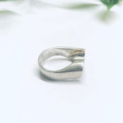 Vintage Silver Swirl Ring, Swirl Design Jewelry, Minimalist Style Jewelry, Abstract Design Ring, US Size 8 Ring