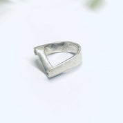 Vintage Silver Swirl Ring, Swirl Design Jewelry, Minimalist Style Jewelry, Abstract Design Ring, US Size 8 Ring