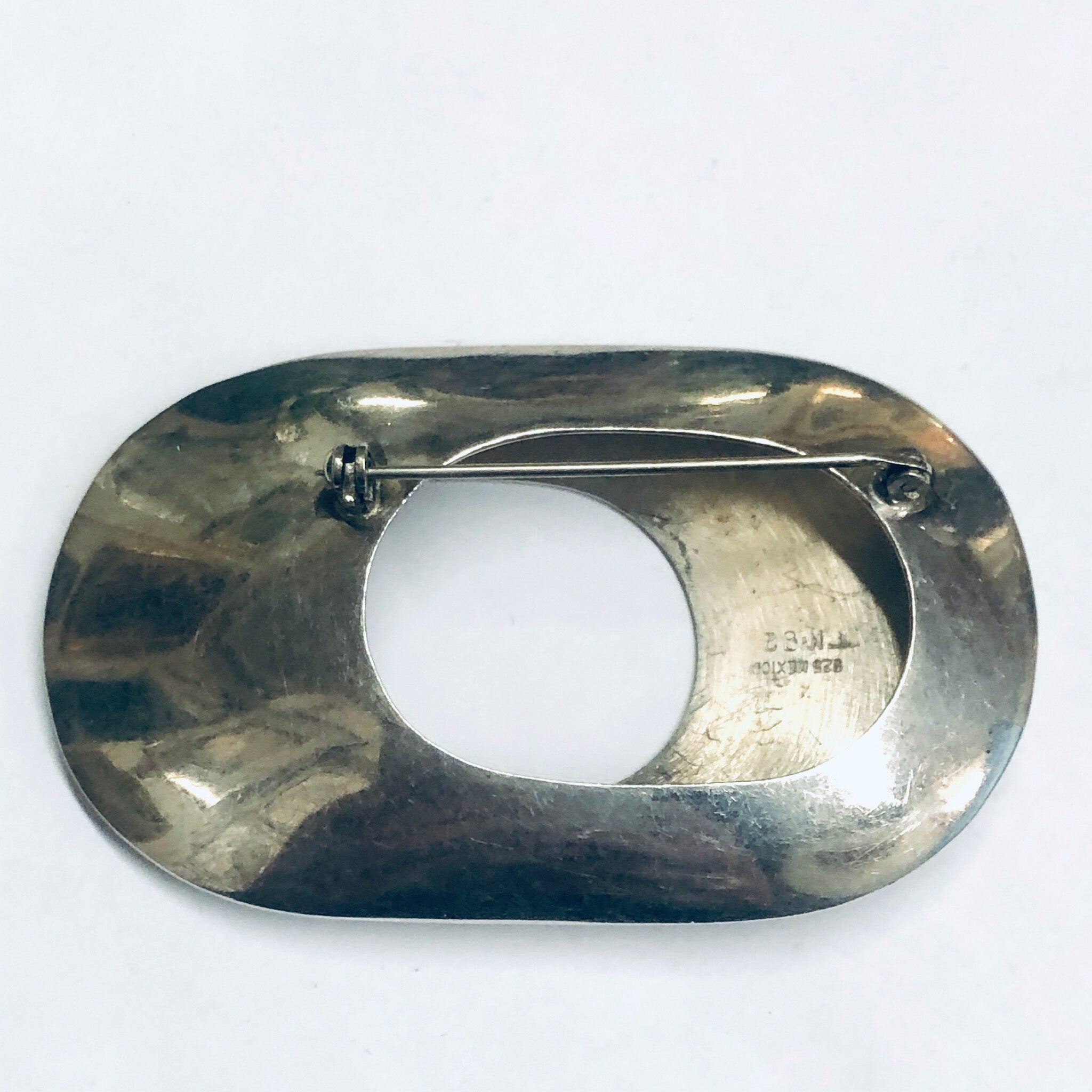 Abstract Vintage Taxco Brooch, Vintage Silver Pin, Large Cut Out Vintage Pin, Unique Vintage Jewelry