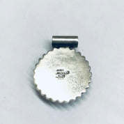 Silver and Abalone Pendant, Abalone Shell Jewelry, Round Pendant, Vintage Silver Pendant, Purple and Green Pendant