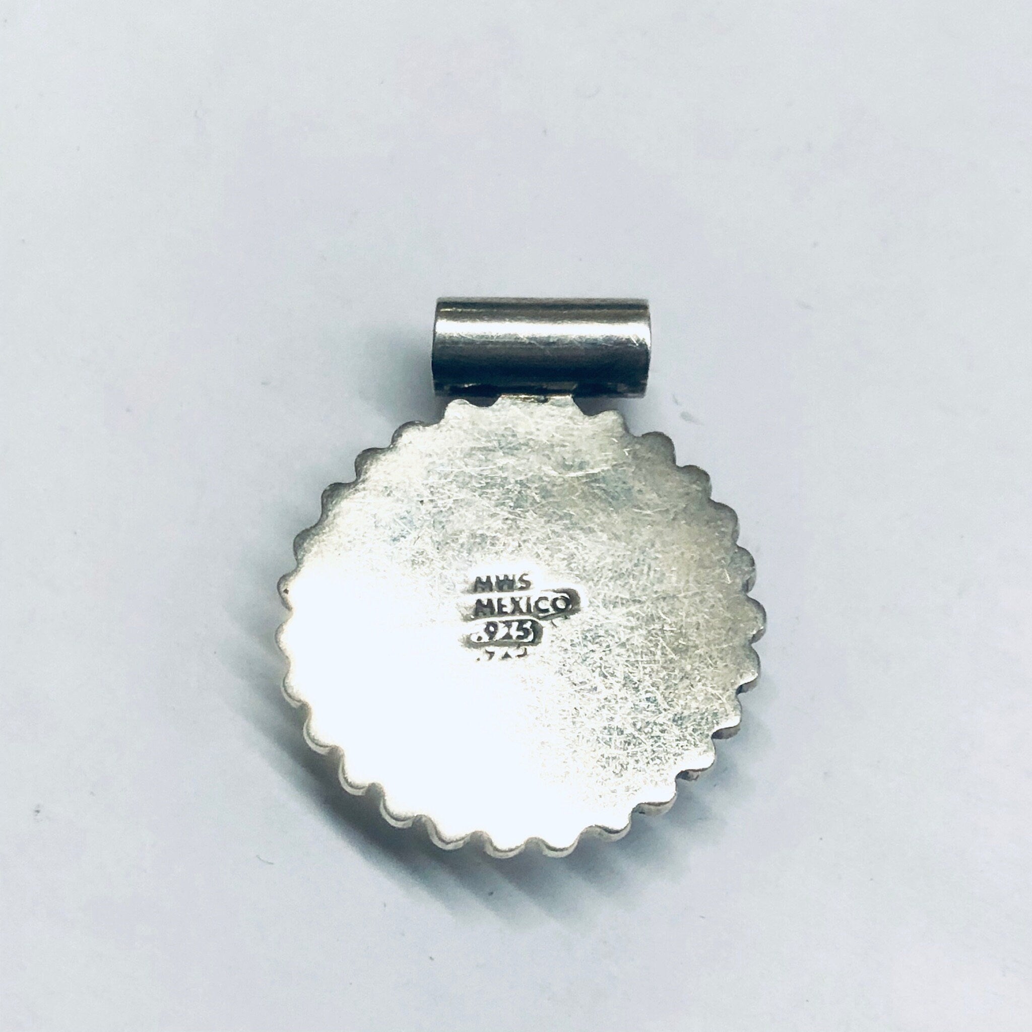 Silver and Abalone Pendant, Abalone Shell Jewelry, Round Pendant, Vintage Silver Pendant, Purple and Green Pendant