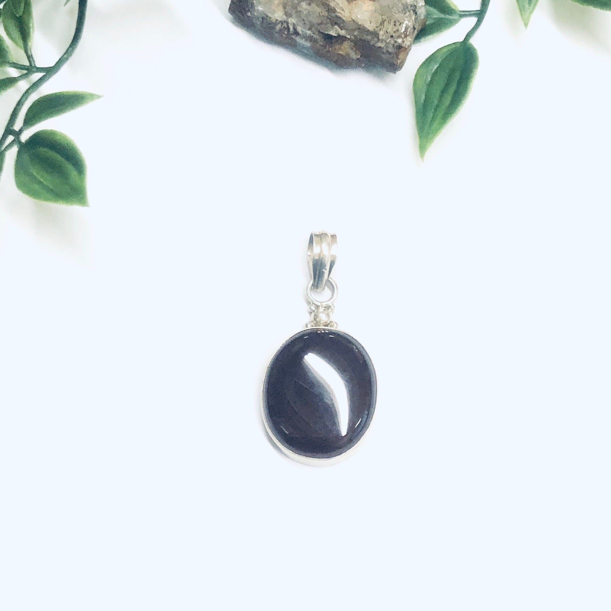 Silver Carnelian Pendant, Dark Red Pendant, Silver and Red Jewelry, Vintage Necklace Pendant