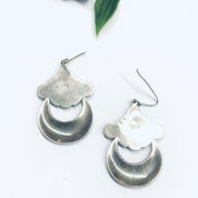 Vintage Silver Dangle Earrings with Amethyst Stones, Statement Earrings, Long Earrings, Light Purple Gemstone
