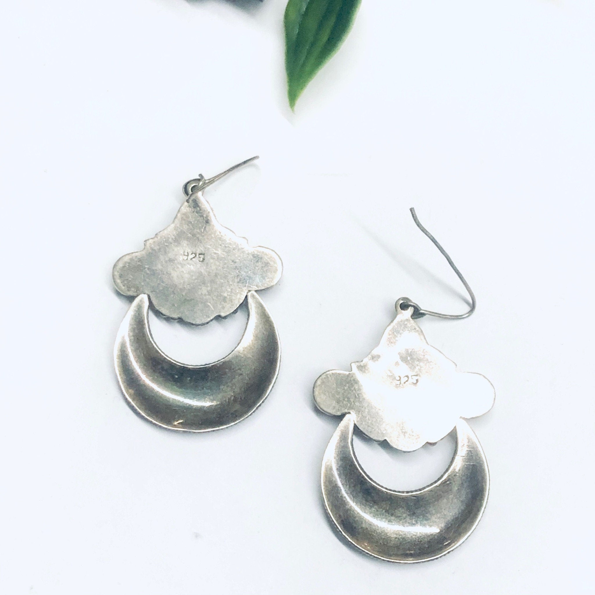 Vintage Silver Dangle Earrings with Amethyst Stones, Statement Earrings, Long Earrings, Light Purple Gemstone