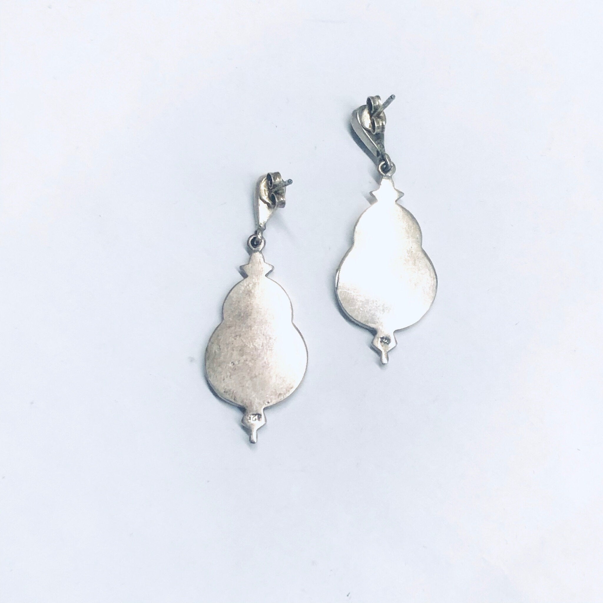 Vintage Abalone and Silver Earrings, Silver Dangle Earrings, Abalone Shell Earrings, Earrings for Pierced Ears, Marcasite Earrings