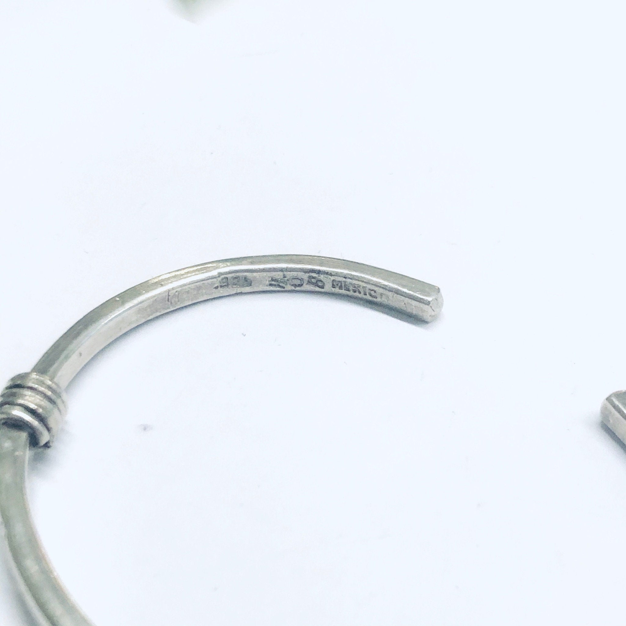Vintage Silver Cuff Bracelet, Thin Cuff Bracelet, Simple Vintage Jewelry, Small Cuff Bracelet