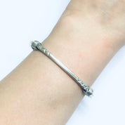 Vintage Silver Cuff Bracelet, Thin Cuff Bracelet, Simple Vintage Jewelry, Small Cuff Bracelet