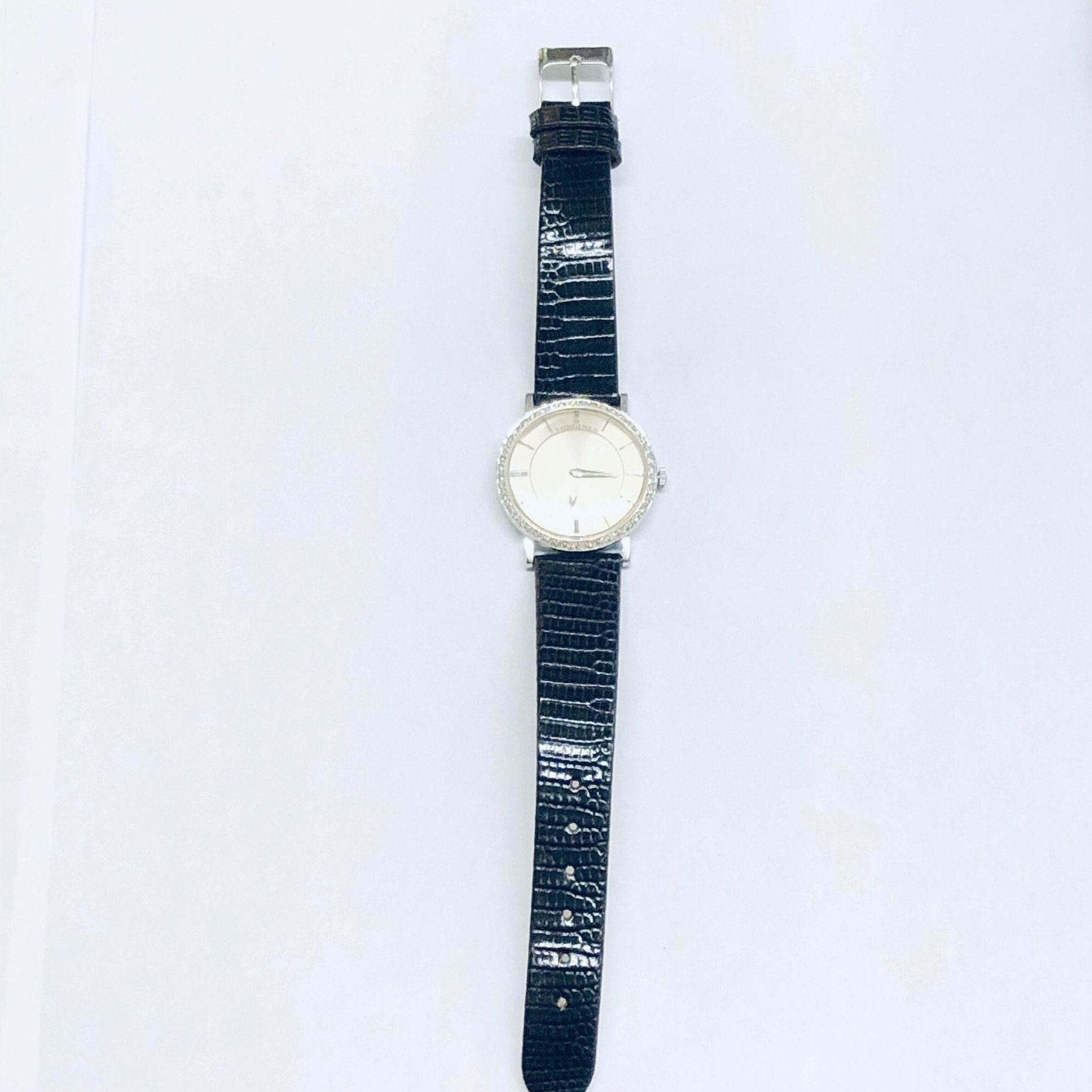 Vintage Watch, Longines Watch, Mystery Dial Longines, 18K White Gold, Diamond Bezel, Diamond Watch, Wristwatch, Working Watch, Unisex Watch