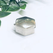 Silver Pill Box, Vintage Pill Box, Pill Container, Hexagon Box, Small Container, Travel Pill Case