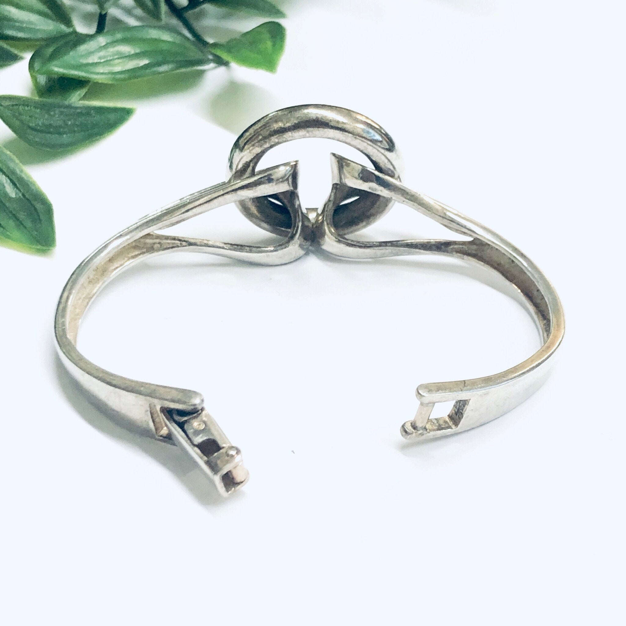 Vintage Silver Bracelet, Unique Silver Jewelry, Brutalist Style Jewelry, Bangle Bracelet,