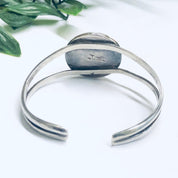 Vintage Silver Cuff Bracelet, Cuff Bracelet with Turquoise Stone, Round Turquoise Stone, Silver and Blue Bracelet