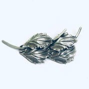 Vintage Beau Sterling Brooch, Silver Leaf Pin, Beau Sterling Jewelry, Vintage Pin, Four Leaf Brooch