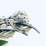 Vintage Beau Sterling Brooch, Silver Leaf Pin, Beau Sterling Jewelry, Vintage Pin, Four Leaf Brooch