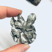 Seagull Pewter Brooch, Pewter Pin, Vintage Flower Brooch, Floral Jewelry, 1994 Seagull Pewter, Vintage Pewter Pin
