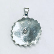 Vintage Sun Pendant, Silver Sun Charm, Sun Face Jewelry, Gold Accent Pendant, Round Sun Pendant, Vintage Necklace
