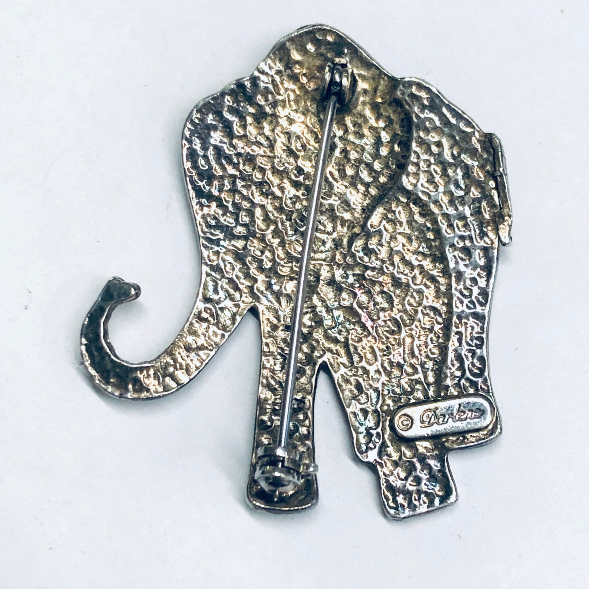 Elephant Brooch, Darlene Elephant Pin, Animal Jewelry, Lucky Elephant, Vintage Elephant Pin, Animal Lover Gift