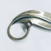 Delfino Taxco Brooch, Lily of the Valley Leaf Pin, Modernist Taxco Brooch, Midcentury Modern Jewelry, Silver Leaf Brooch, Large Leaf Pin