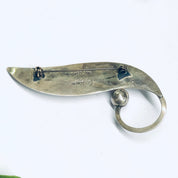 Delfino Taxco Brooch, Lily of the Valley Leaf Pin, Modernist Taxco Brooch, Midcentury Modern Jewelry, Silver Leaf Brooch, Large Leaf Pin