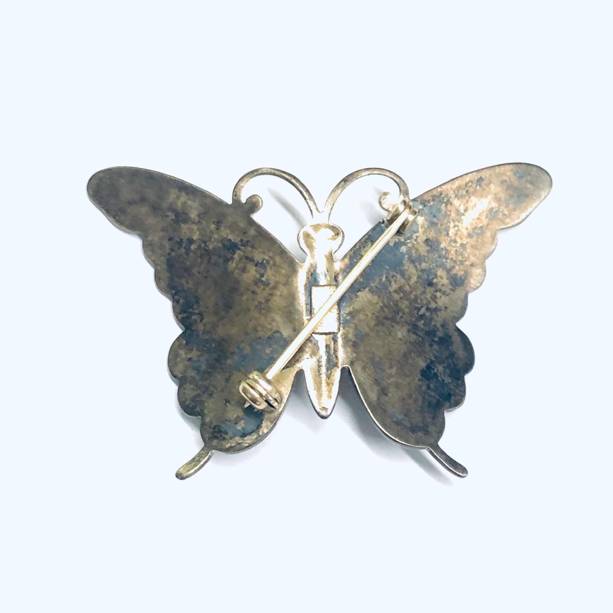 Beau Sterling Butterfly Pin, Vintage Butterfly Brooch, Silver Butterfly Jewelry, Insect Jewelry