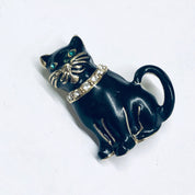 Black Cat Pin, Vintage Cat Brooch, Kitty Cat Jewelry, Animal Jewelry, Gift for Cat Lady, Cat Lady Jewelry, Monet Pin