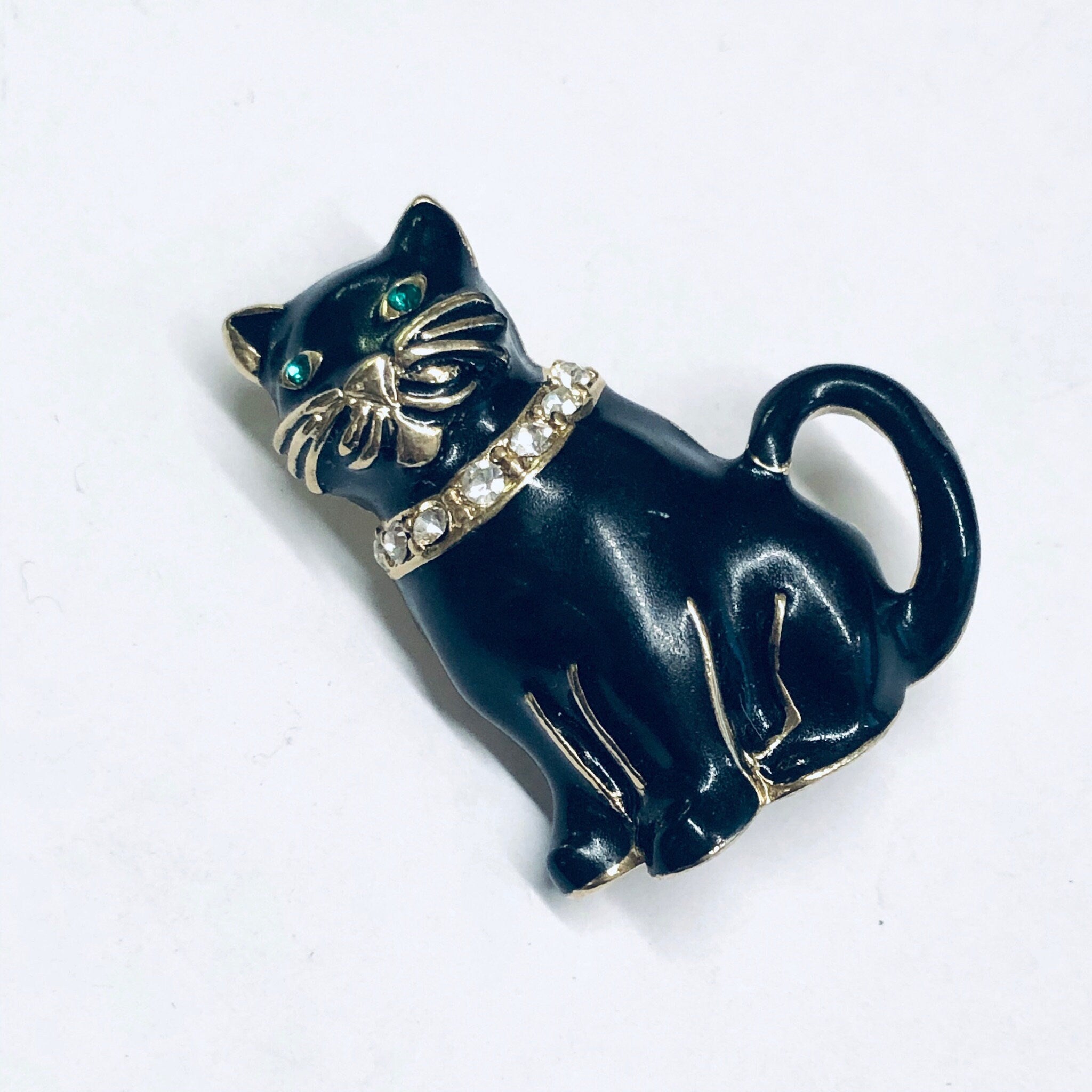 Black Cat Pin, Vintage Cat Brooch, Kitty Cat Jewelry, Animal Jewelry, Gift for Cat Lady, Cat Lady Jewelry, Monet Pin