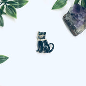 Black Cat Pin, Vintage Cat Brooch, Kitty Cat Jewelry, Animal Jewelry, Gift for Cat Lady, Cat Lady Jewelry, Monet Pin