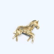 Vintage Zebra Brooch, Rhinestone Zebra Pin, Gold Toned Brooch, Vintage Animal Pin, Animal Jewelry