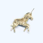 Vintage Zebra Brooch, Rhinestone Zebra Pin, Gold Toned Brooch, Vintage Animal Pin, Animal Jewelry