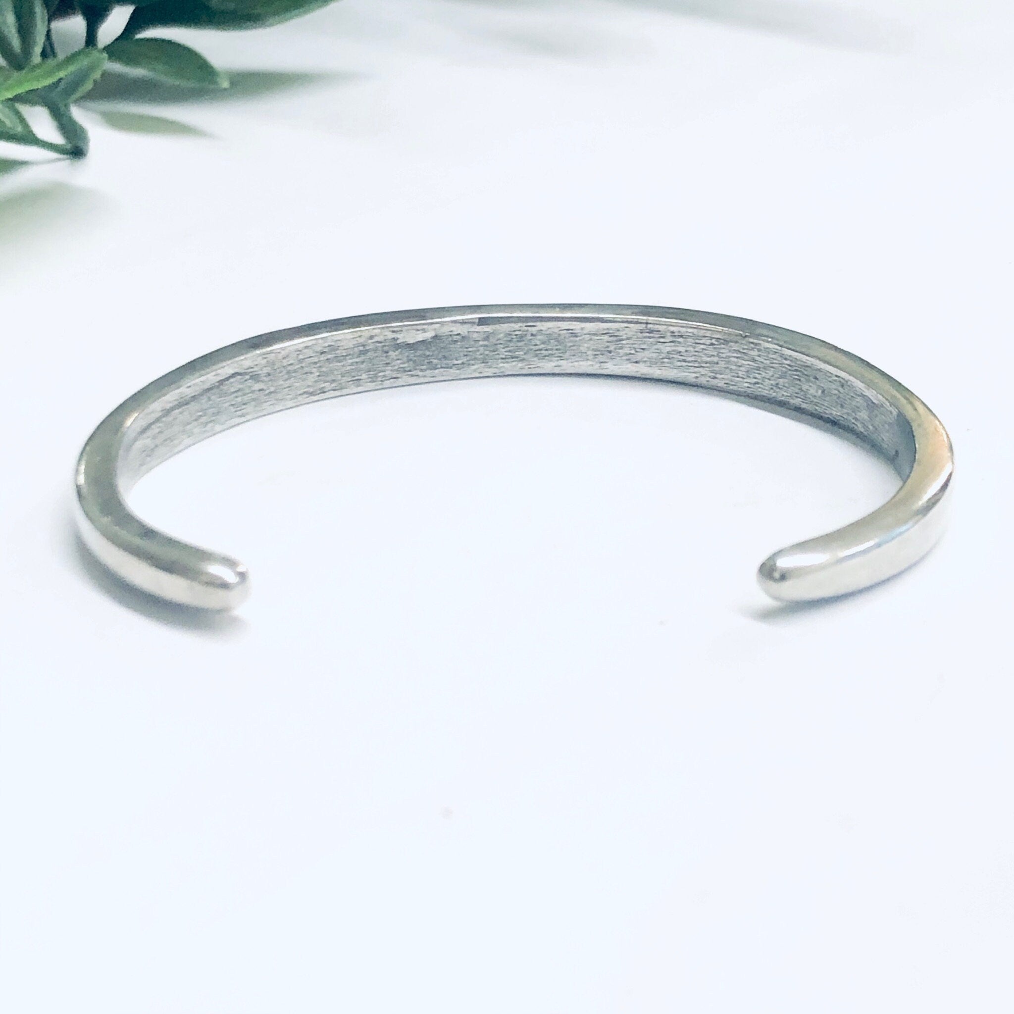 Silver and Turquoise Cuff Bracelet, Small Cuff Bracelet, Silver and blue Jewelry, Vintage Jewelry, Inlaid Turquoise Cuff