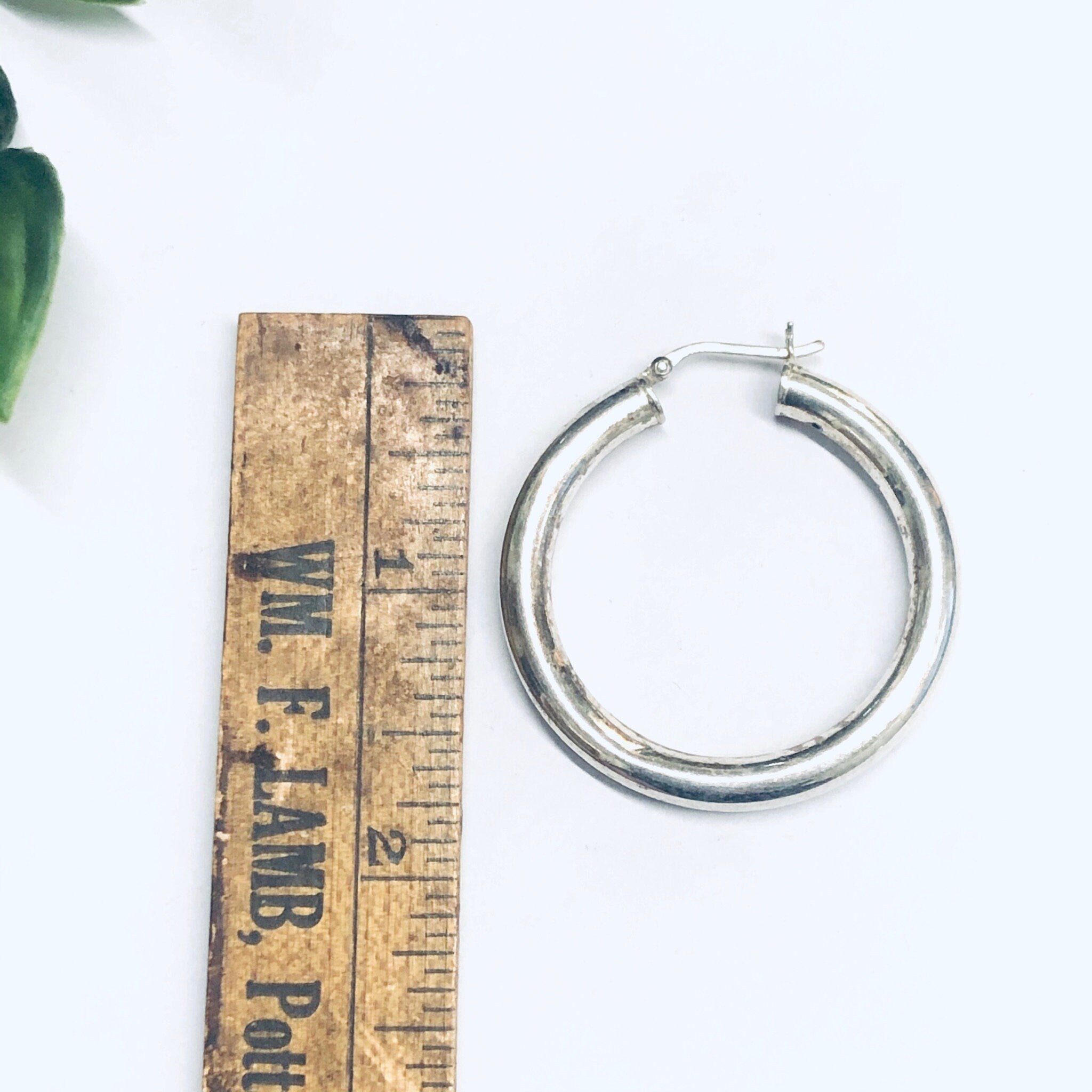Silver Hoop Earrings, Medium Sized Hoop Earring, Silver Hoops, Hollow Hoop Earrings, Pierced Ears, Silver Earrings