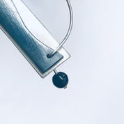 Abstract Silver Earrings, Vintage Earrings, Green and Silver Earrings, Unique Vintage Earrings, Abstract Jewelry