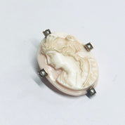 Vintage Gold Cameo, Vintage Cameo Brooch, Pink Cameo, Pearl Cameo, Vintage Gold Brooch, 14K Yellow Gold, 14K Gold Cameo