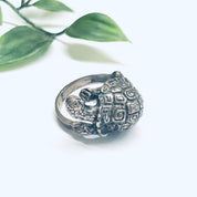 Silver Turtle Ring, Turtle Jewelry, Animal Jewelry, Vintage Silver Ring, Unique Animal Ring, Turtle Shell Ring, Valentines Day Gift