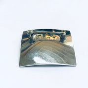 Hogan Bolas Brooch, Modernist Pin, Floral Enamel Pin, Abstract Flower Pin, Green and Yellow Flower