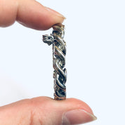 Vintage Chain Brooch, Silver Tone Pin, Chain and Bolt Brooch, Cuban Link Chain Pin, Unique Chain Brooch