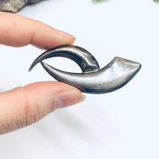 Abstract Silver Brooch, Unique Design Pin, Silver Modernist Pin, Vintage Silver Brooch, Funky Jewelry