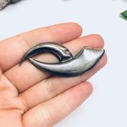 Abstract Silver Brooch, Unique Design Pin, Silver Modernist Pin, Vintage Silver Brooch, Funky Jewelry