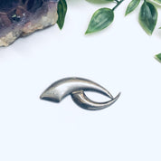 Abstract Silver Brooch, Unique Design Pin, Silver Modernist Pin, Vintage Silver Brooch, Funky Jewelry