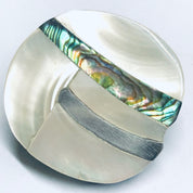 Abalone Clip On Earrings, Shell Earrings, Vintage Shell Jewelry, Mother of Pearl Earrings, Abstract Jewelry